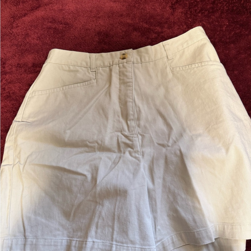 Kim Rogers Beige Cotton Blend Skirt